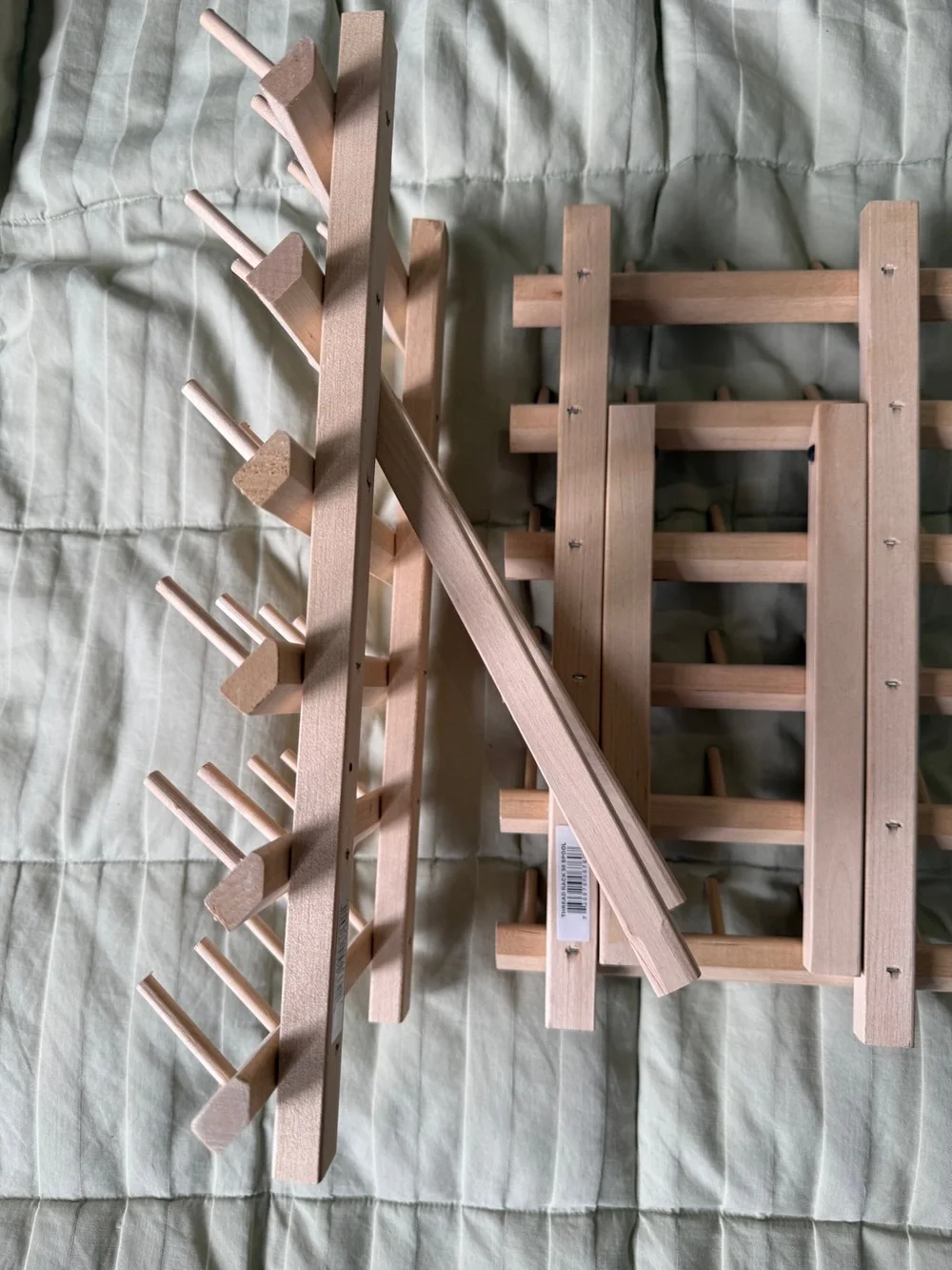Natural Wood Thread Rack - Light Wood Finish